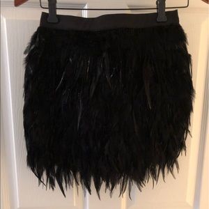 Black feather skirt